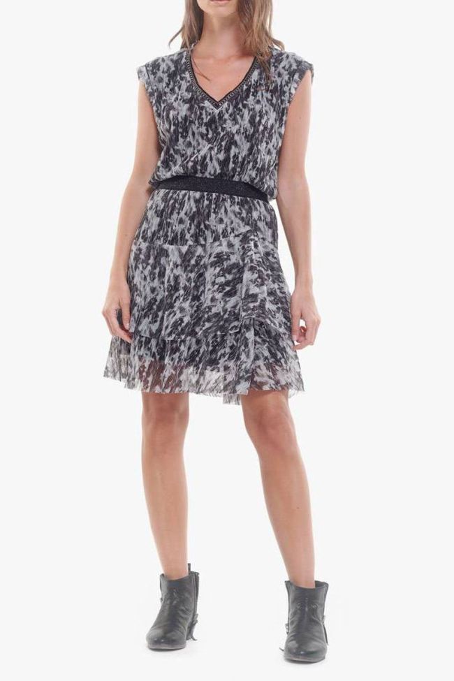 Black and white Tiffani ruffled skirt