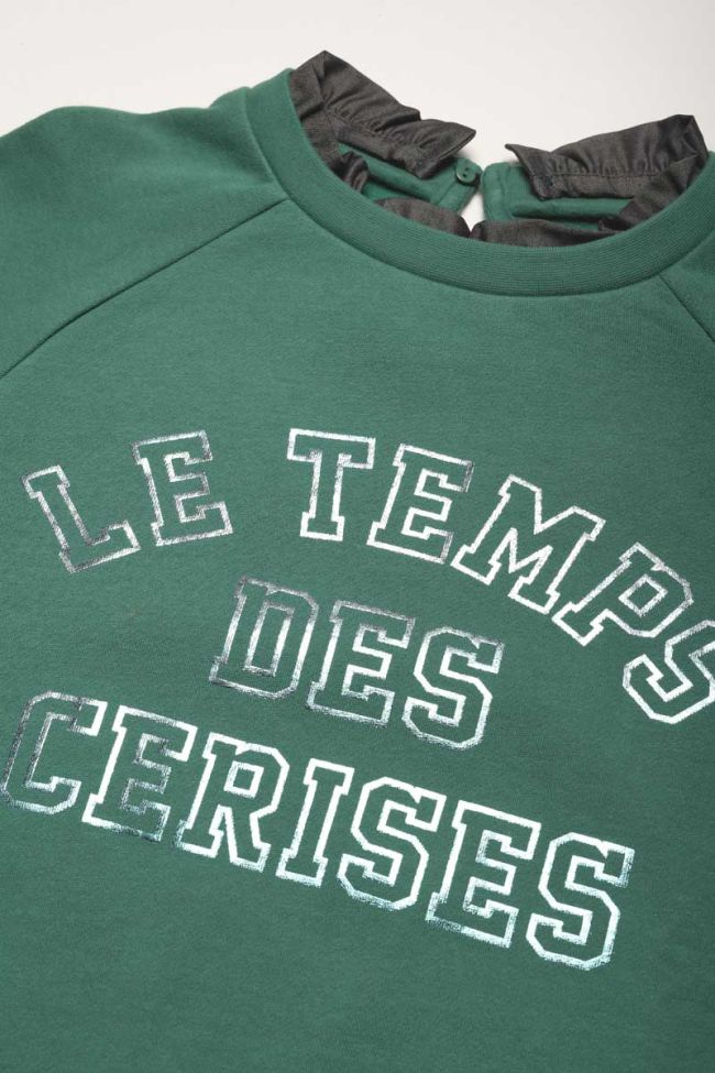 Printed forest green Chapigi sweatshirt