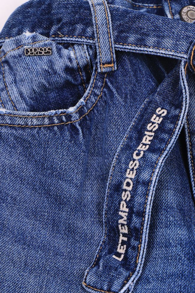 Blue light high waist mom jeans N°4