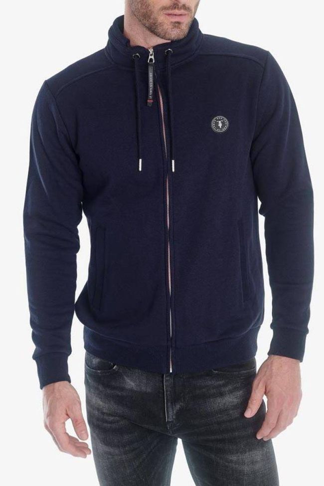Navy Brizar zipped sweatshirt