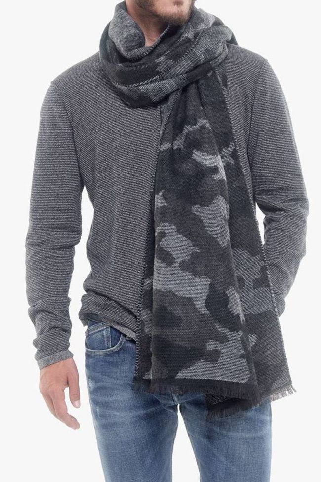 Lanto camo anthracite thin scarf