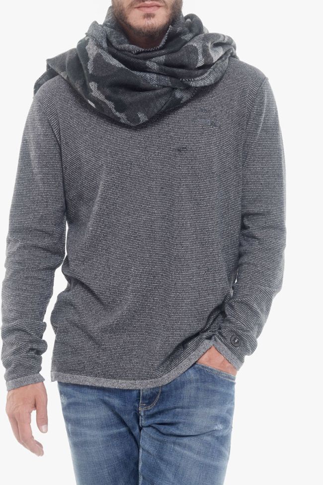 Lanto camo anthracite thin scarf