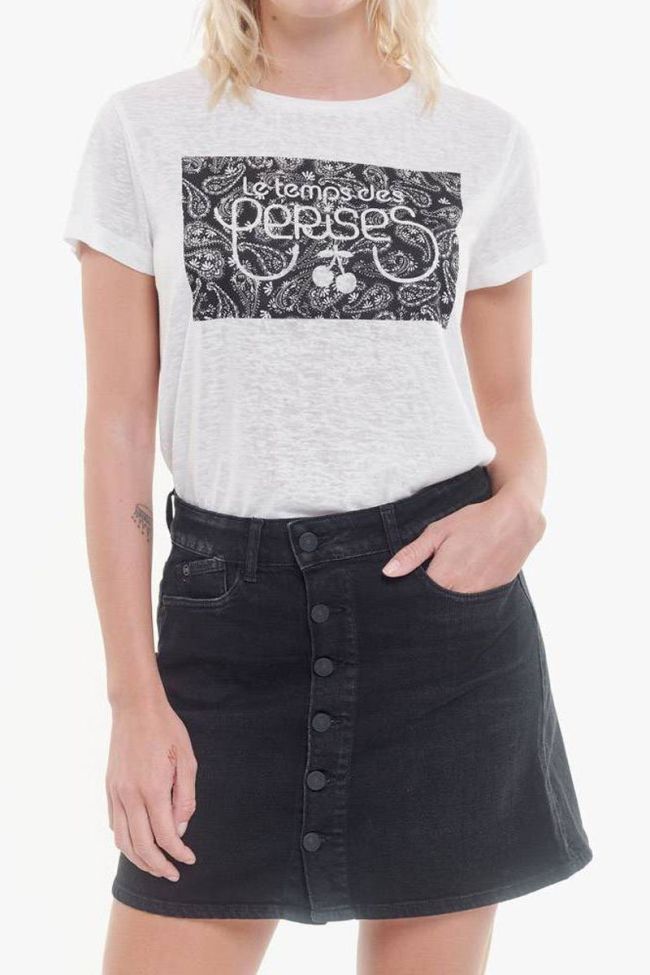 Black Beluga denim skirt