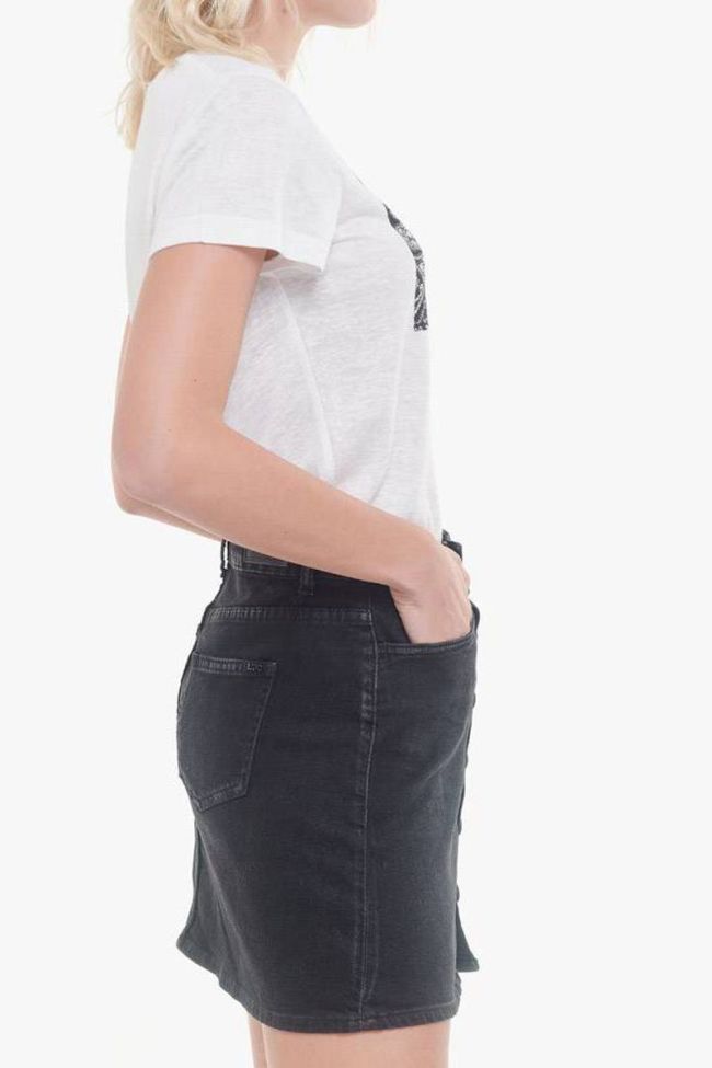 Black Beluga denim skirt