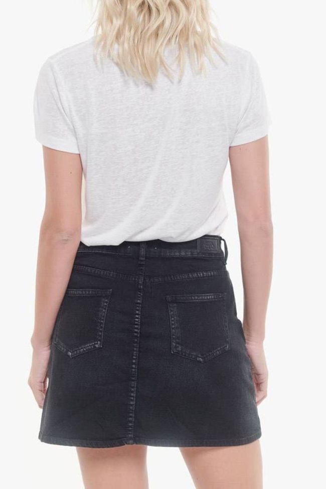 Black Beluga denim skirt