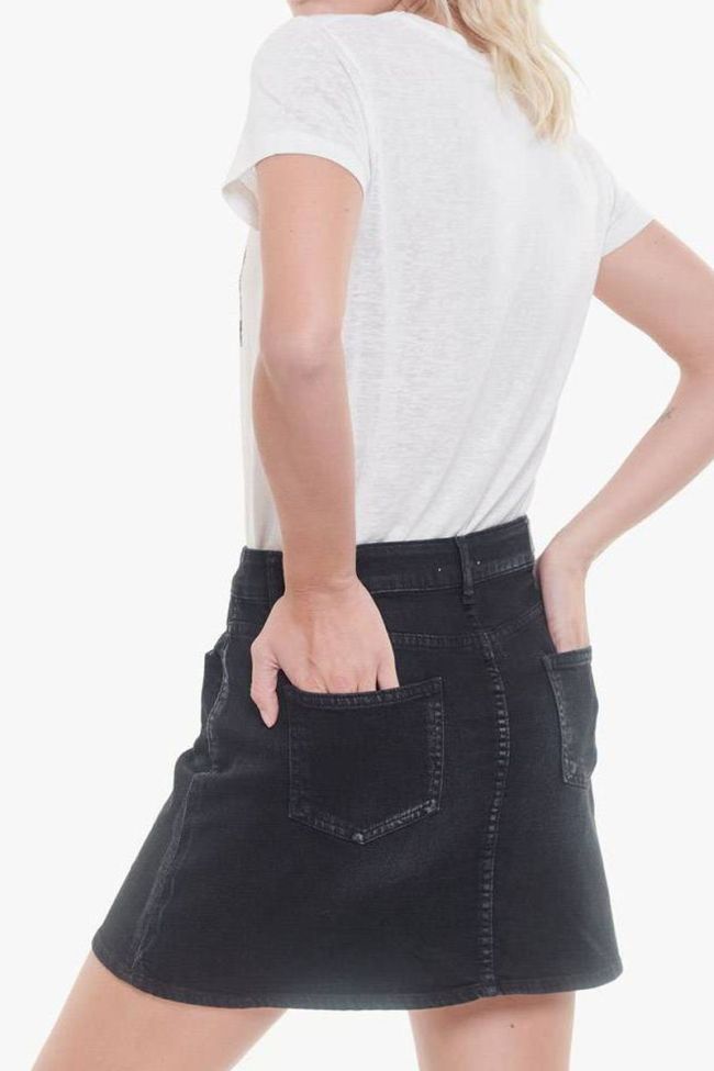 Black Beluga denim skirt