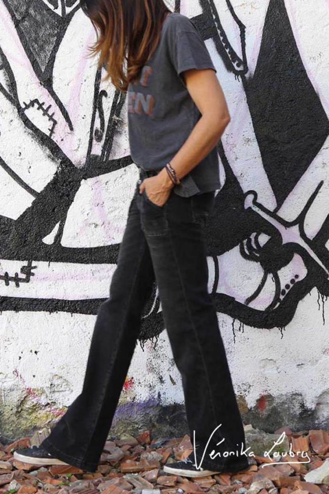 Agathe flare by Véronika Loubry jeans destroy black  N°1