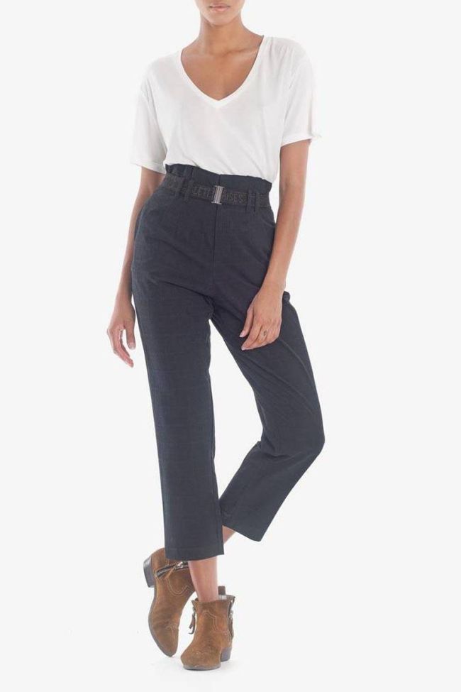 Jen high waist navy trousers