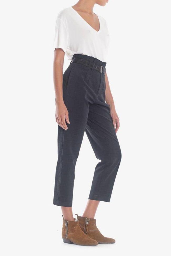 Jen high waist navy trousers