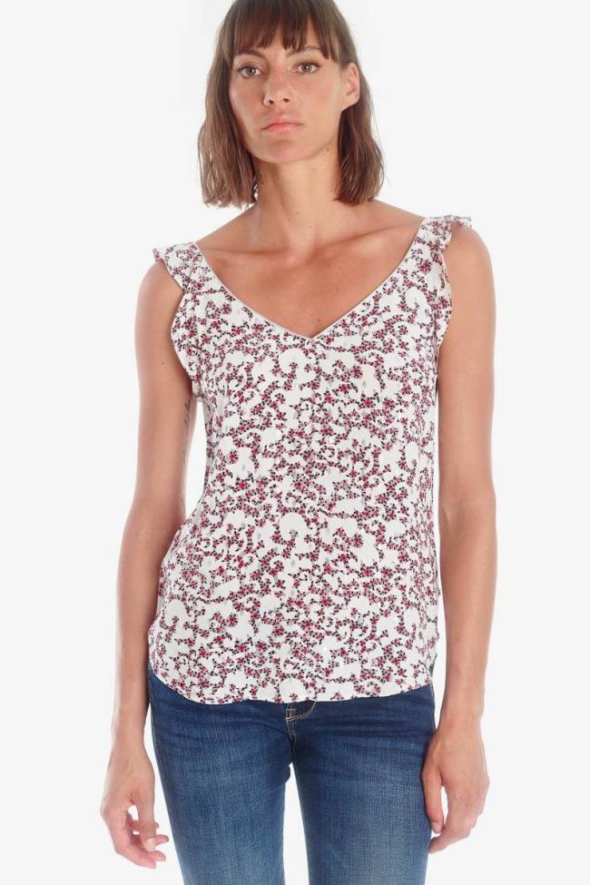 White floral pattern Aleksa top