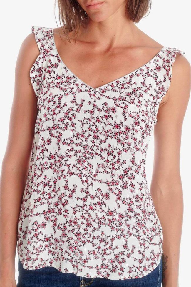 White floral pattern Aleksa top