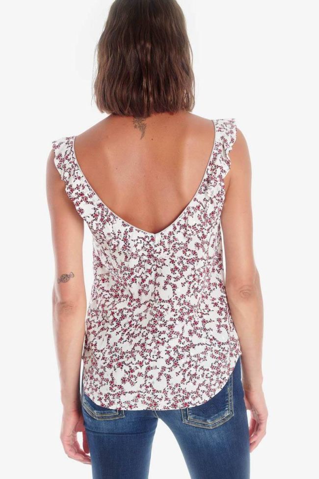 White floral pattern Aleksa top