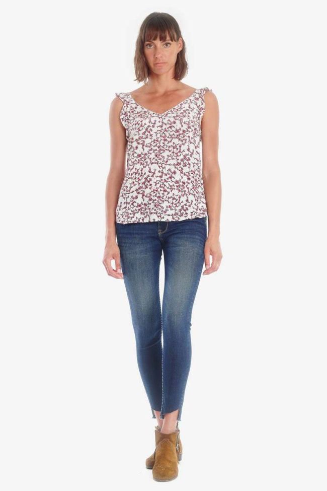 White floral pattern Aleksa top