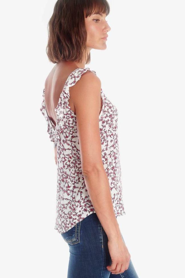 White floral pattern Aleksa top