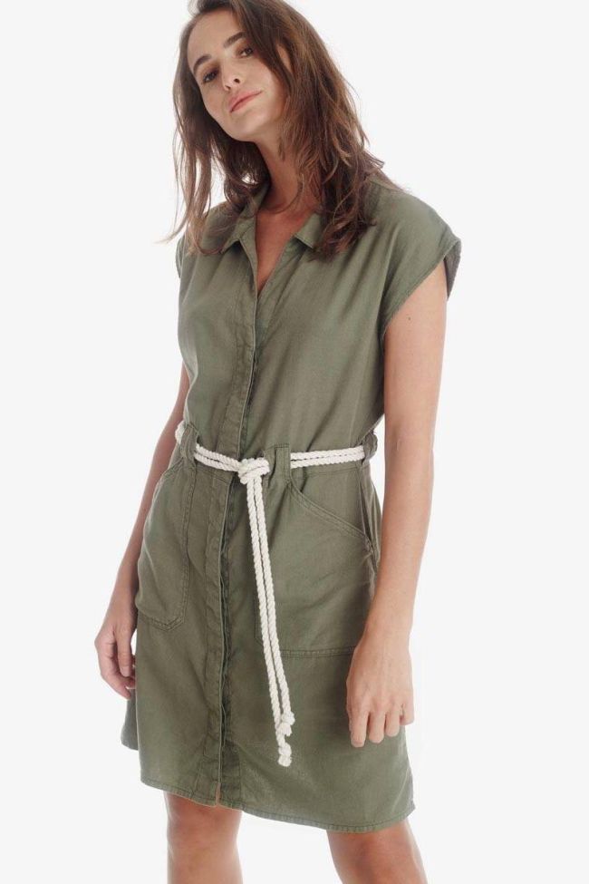 Khaki canvas Alix dress