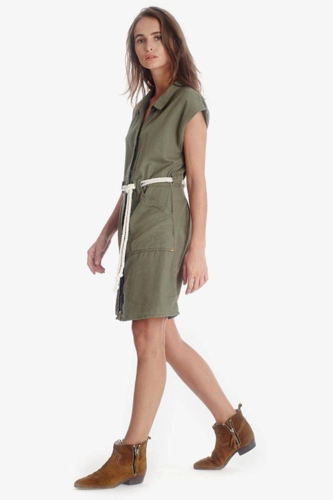 Khaki canvas Alix dress