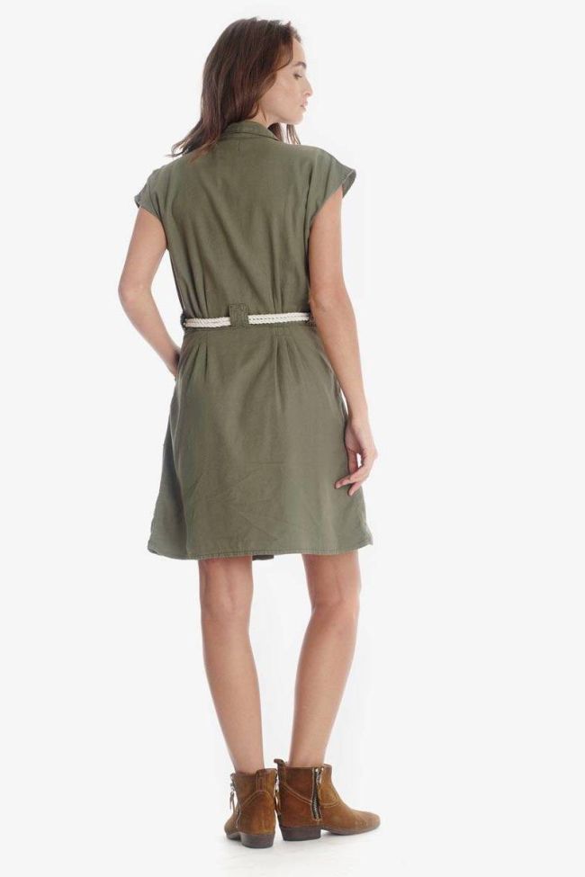 Khaki canvas Alix dress