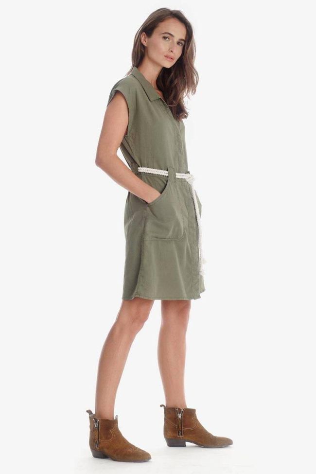 Khaki canvas Alix dress