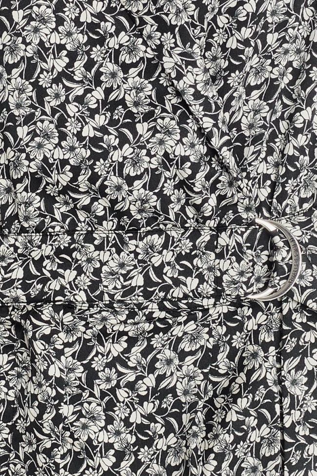 Black floral pattern Gem playsuit