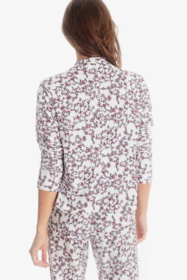 White flora pattern Goya jacket