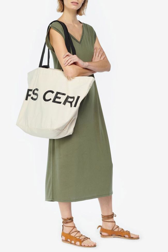 Cream Java canvas bag