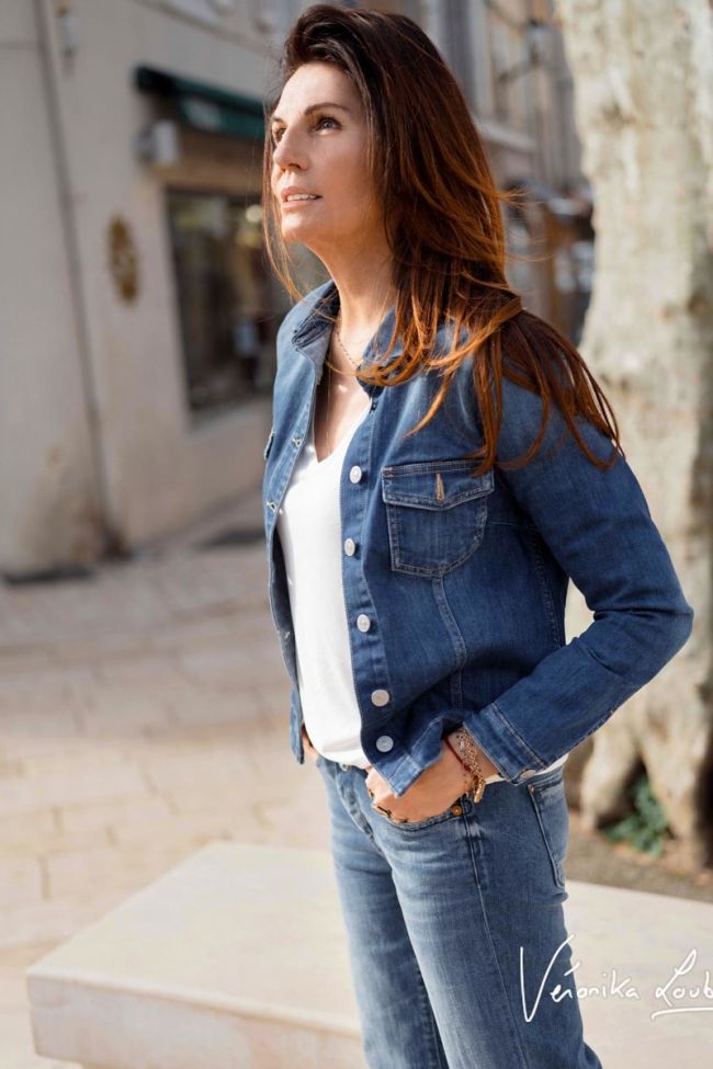 Soul denim blue jacket by Véronika Loubry