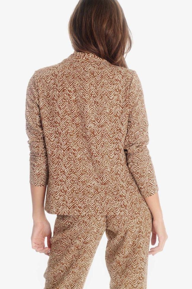 Brown ethnic pattern Musa jacket