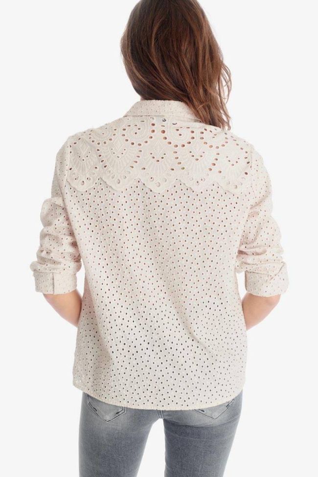 Embroidered cream Petrone shirt