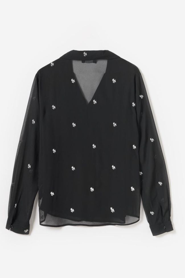 Black embroidered Russel shirt