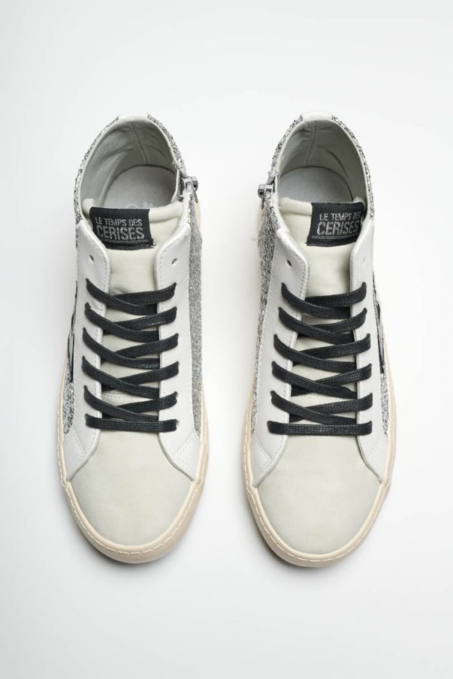 Soho high top sneakers with silver glitter