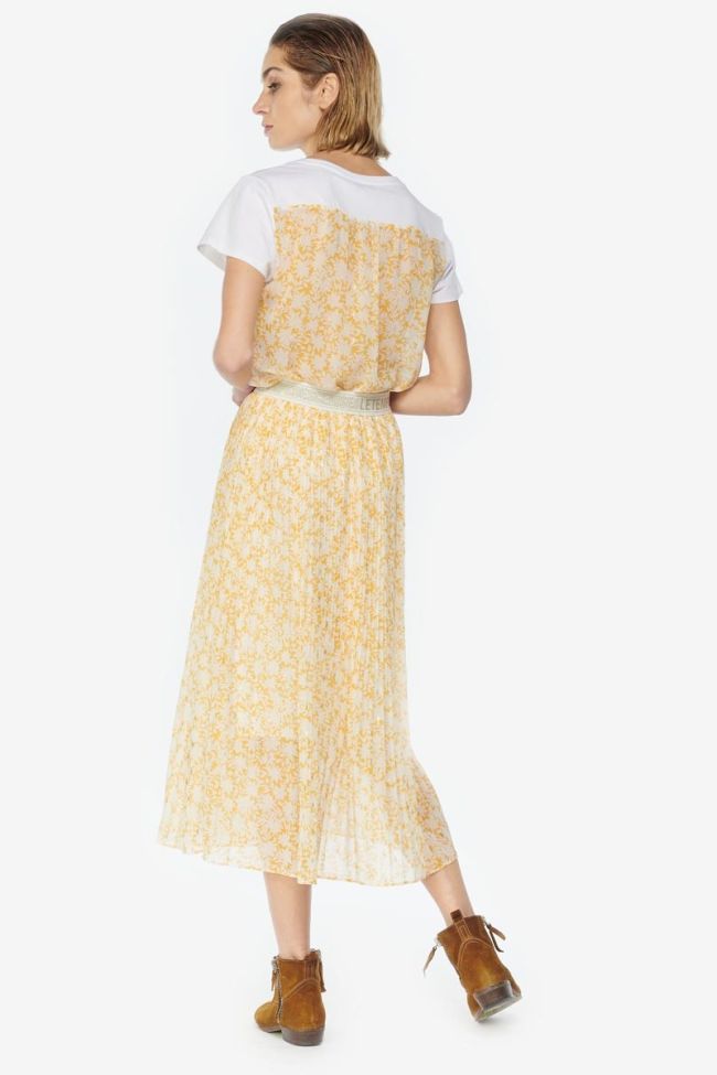 Yellow floral pattern Zonza skirt