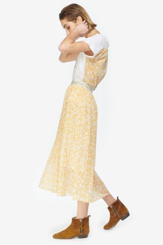 Yellow floral pattern Zonza skirt