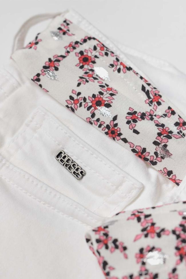 White denim Col3 shorts