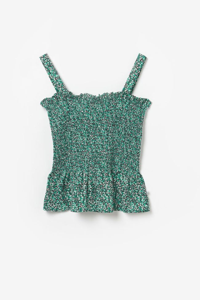 Green floral pattern Hedygi tank top