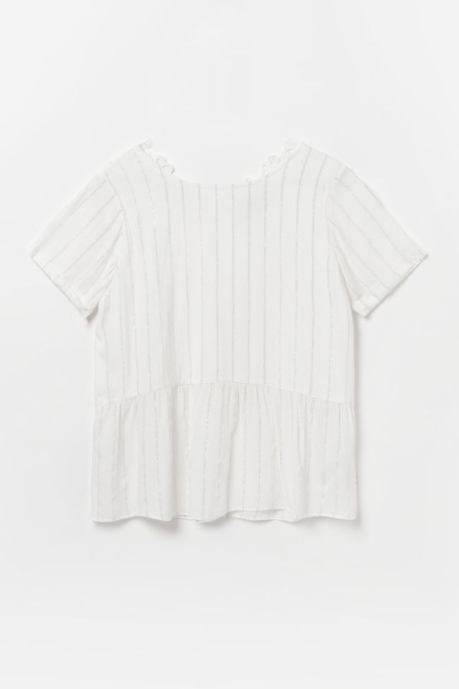 Ecru Ispagi peplum top