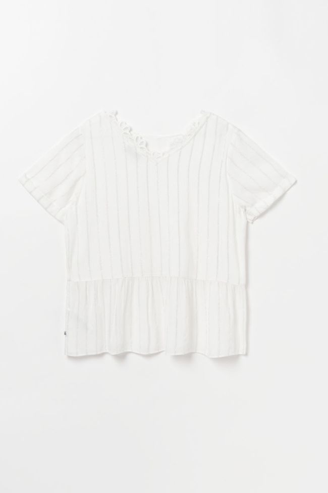 Ecru Ispagi peplum top