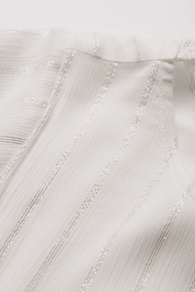 Ecru Ispagi peplum top