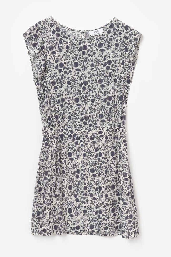 Navy and white floral pattern Maouigi dress