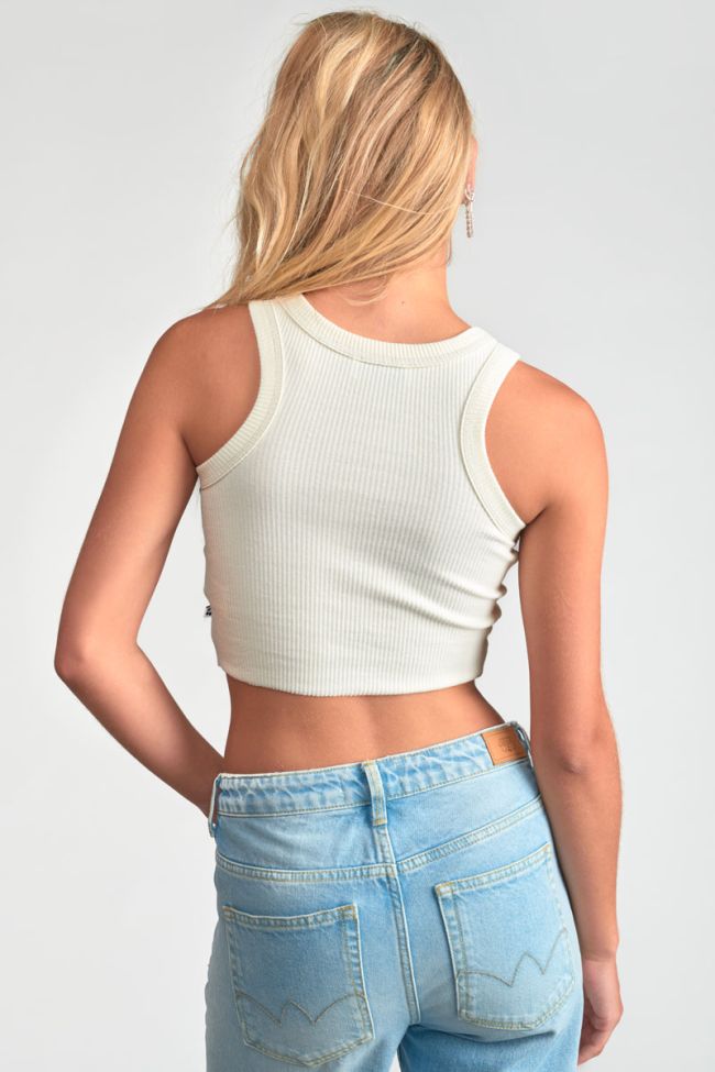 Cream Murgi crop top