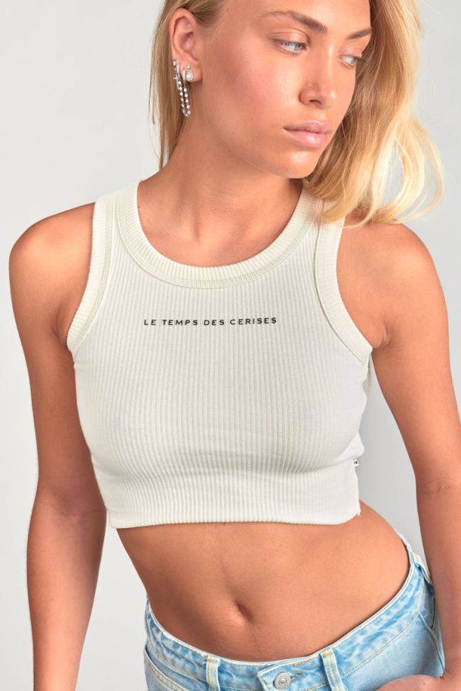 Cream Murgi crop top