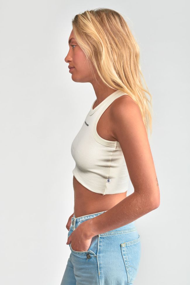Cream Murgi crop top