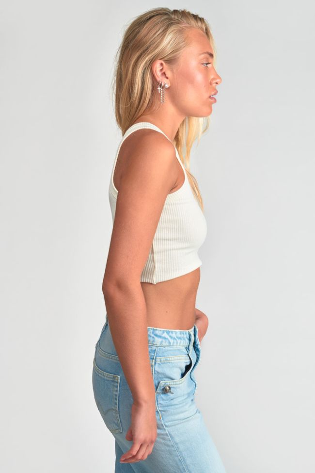 Cream Murgi crop top