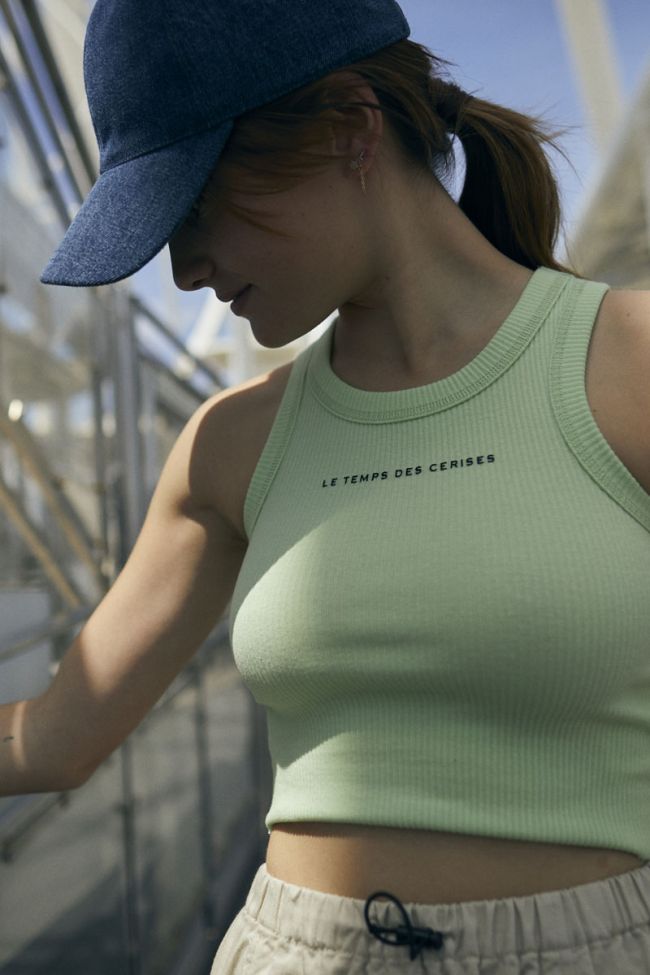 Lime green Murgi crop top