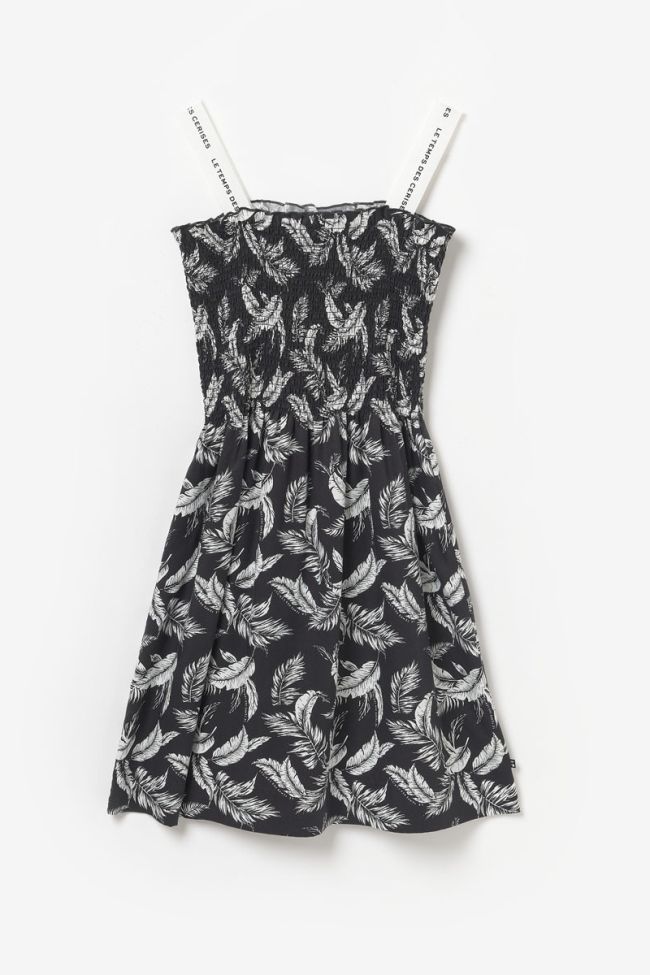 Black Tildagi dress will leaf pattern