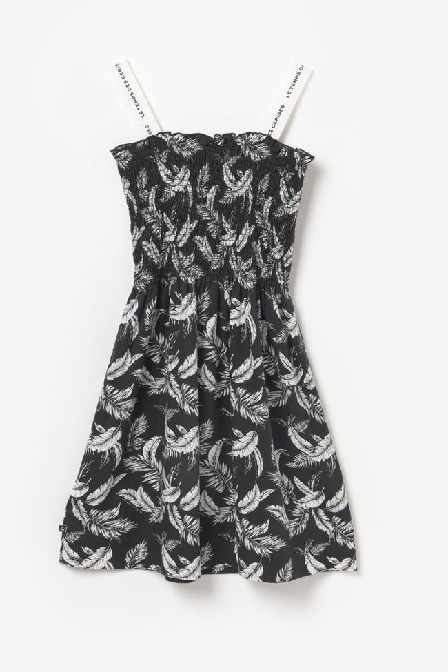 Black Tildagi dress will leaf pattern