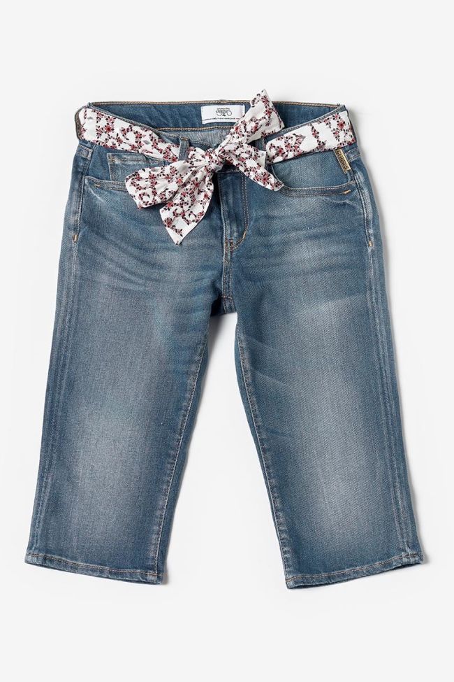 Stonewashed blue Vita capri pants