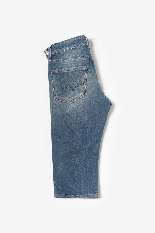 Stonewashed blue Vita capri pants