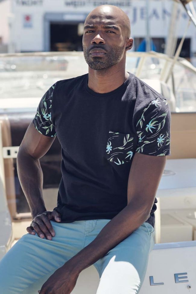 Dark blue Bazin t-shirt