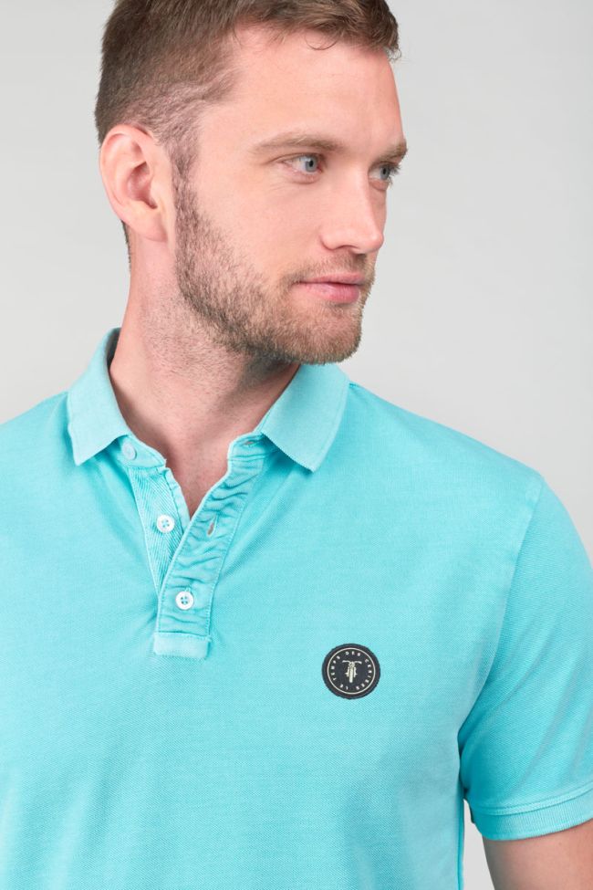 Turquoise blue Dylon polo shirt