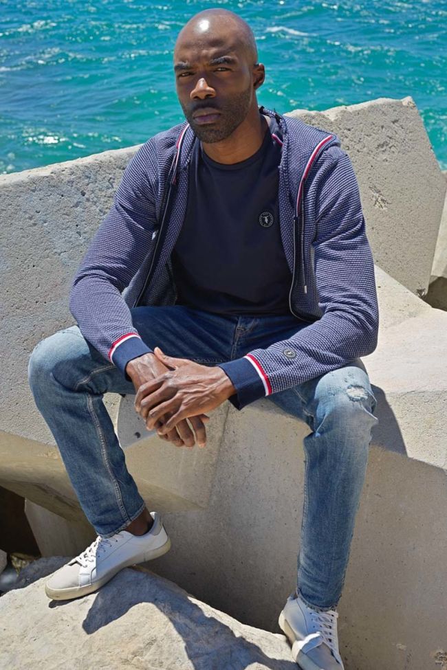 Blue Tedal zipped hoodie